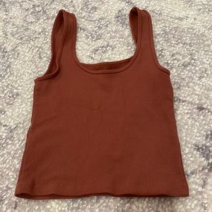 Abercrombie + Fitch Seamless Rib Fabric Squareneck Tank SIZE:XS